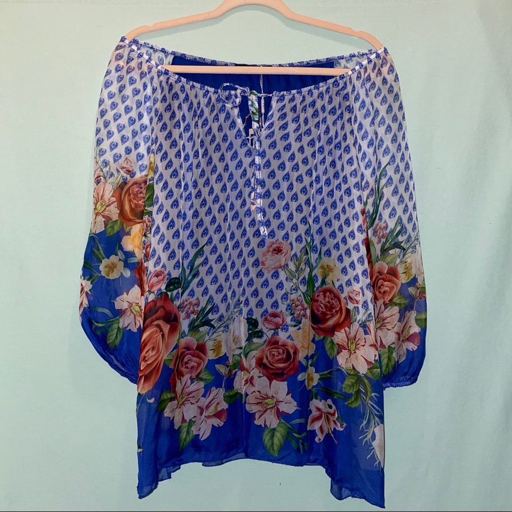 LOLA Italian Silk Floral Top